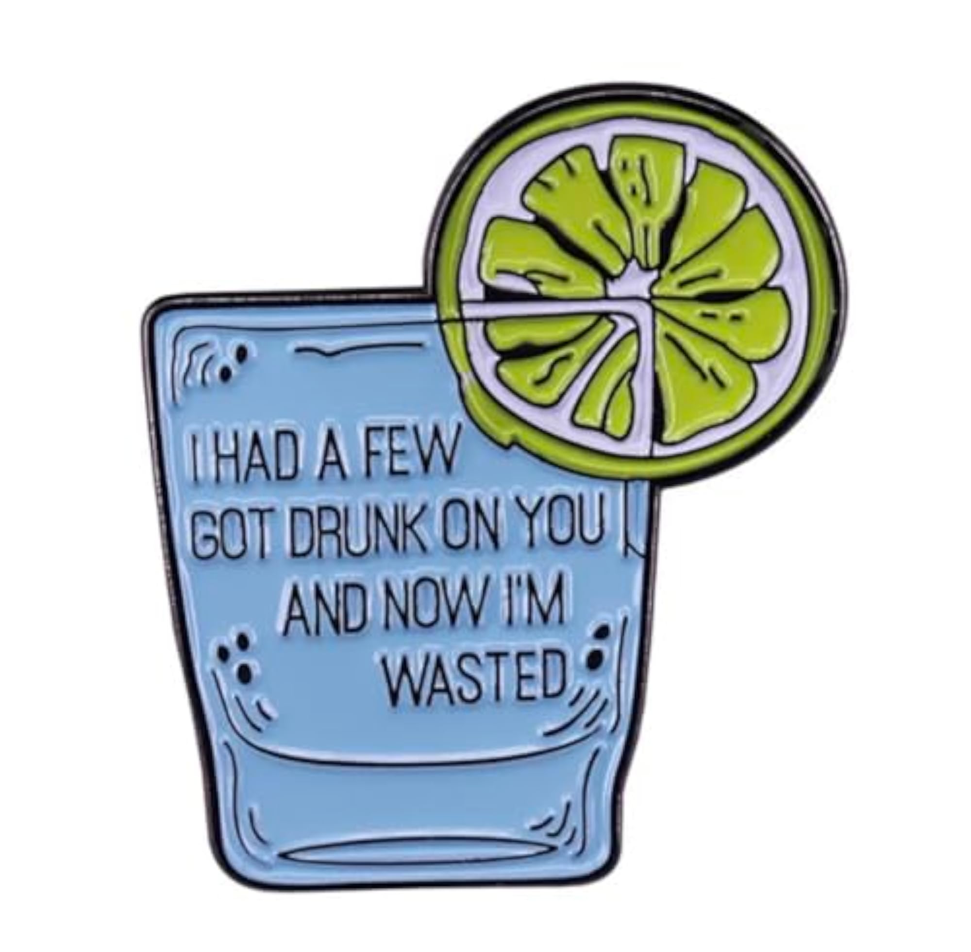Quality Cup Enamel Pin, Lemon Tea Cup Design